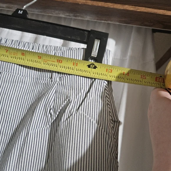 Shinestar Striped Pants Cuffed Bottom Gray/White Pull On! - Picture 4 of 7